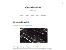 Tablet Screenshot of grandeurlife.com